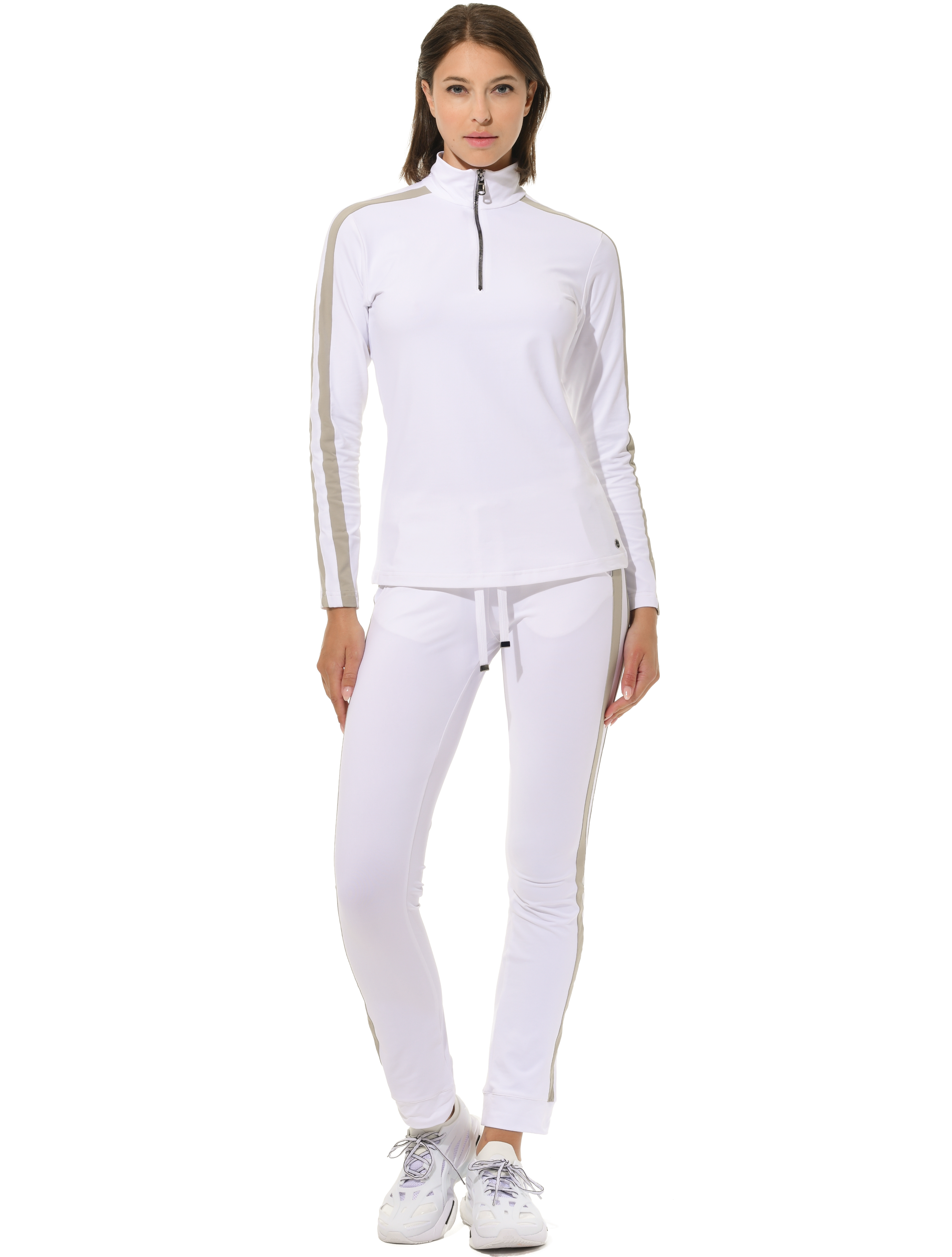 Jersey Track Pants white/sage grey