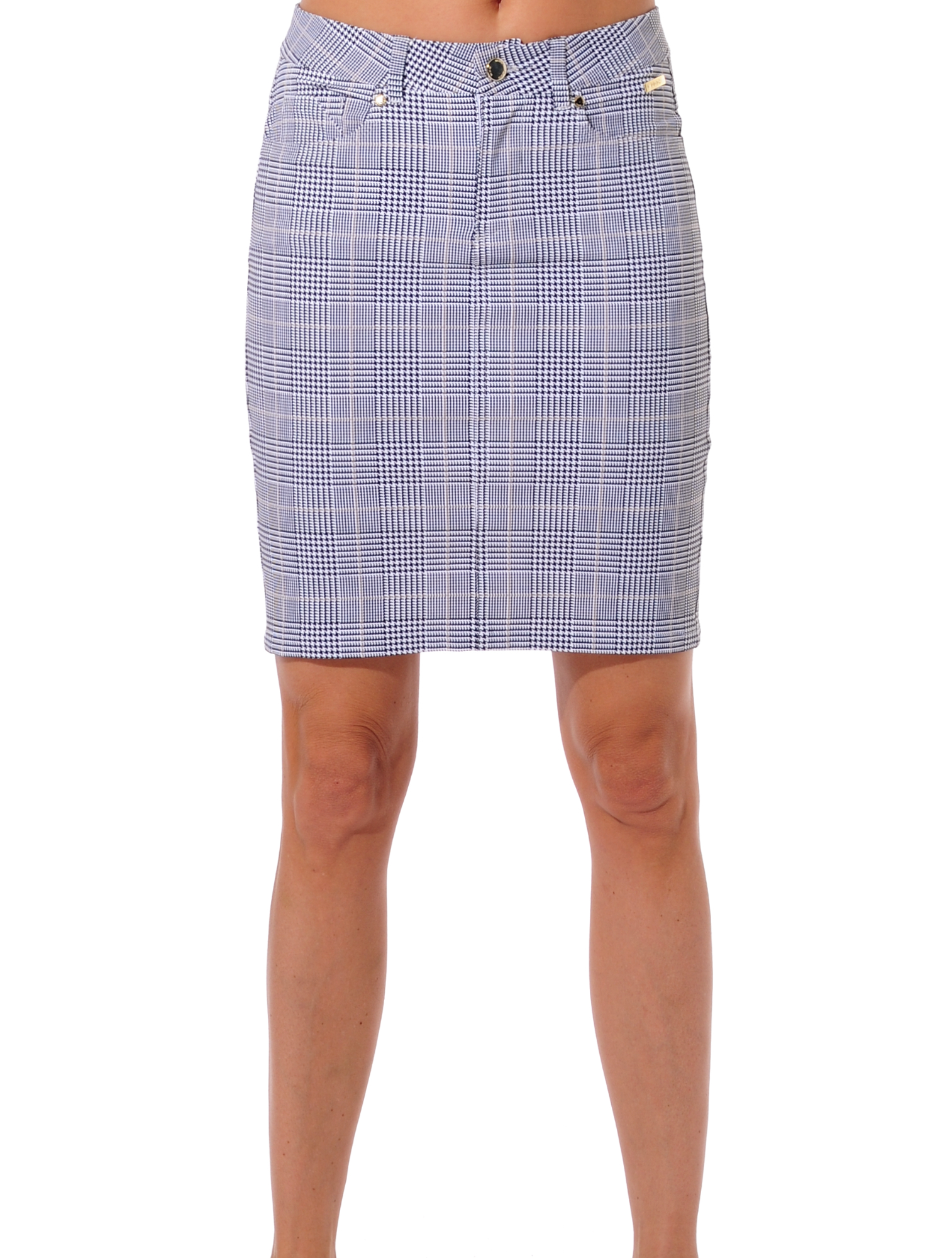 Glencheck print golf skort black/white 