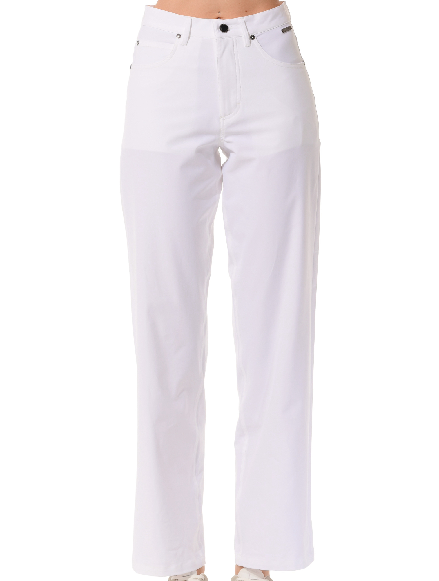 4way stretch wide leg pants white