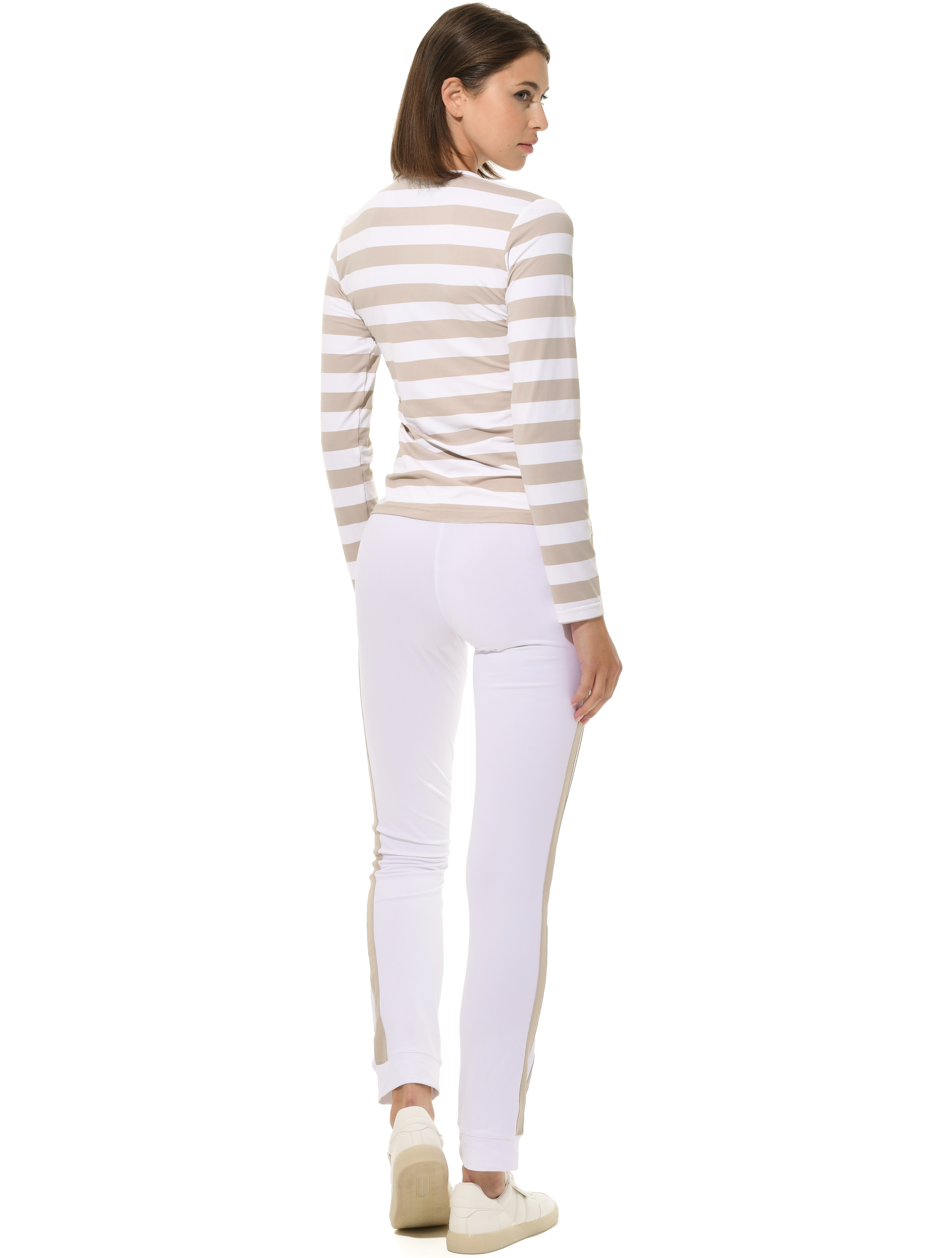 Yachting Print Zip Longsleeve light taupe