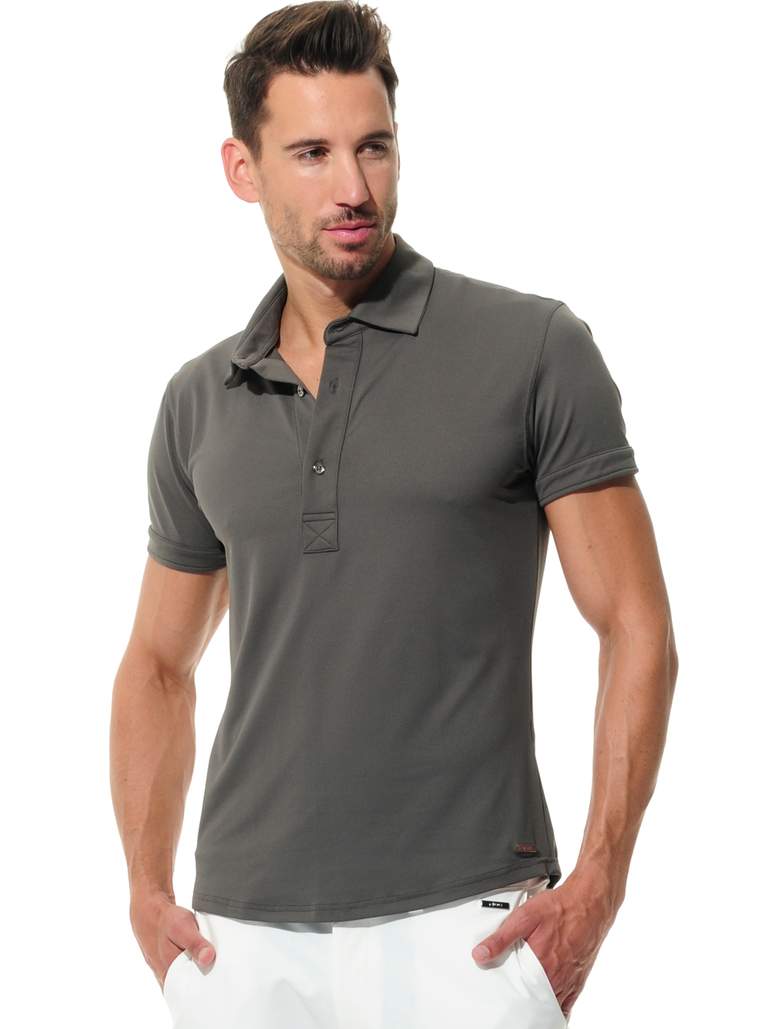 Jersey golf polo shirt stone 