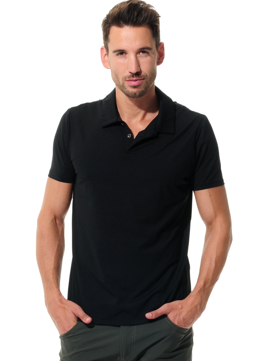 golf polo shirt black 