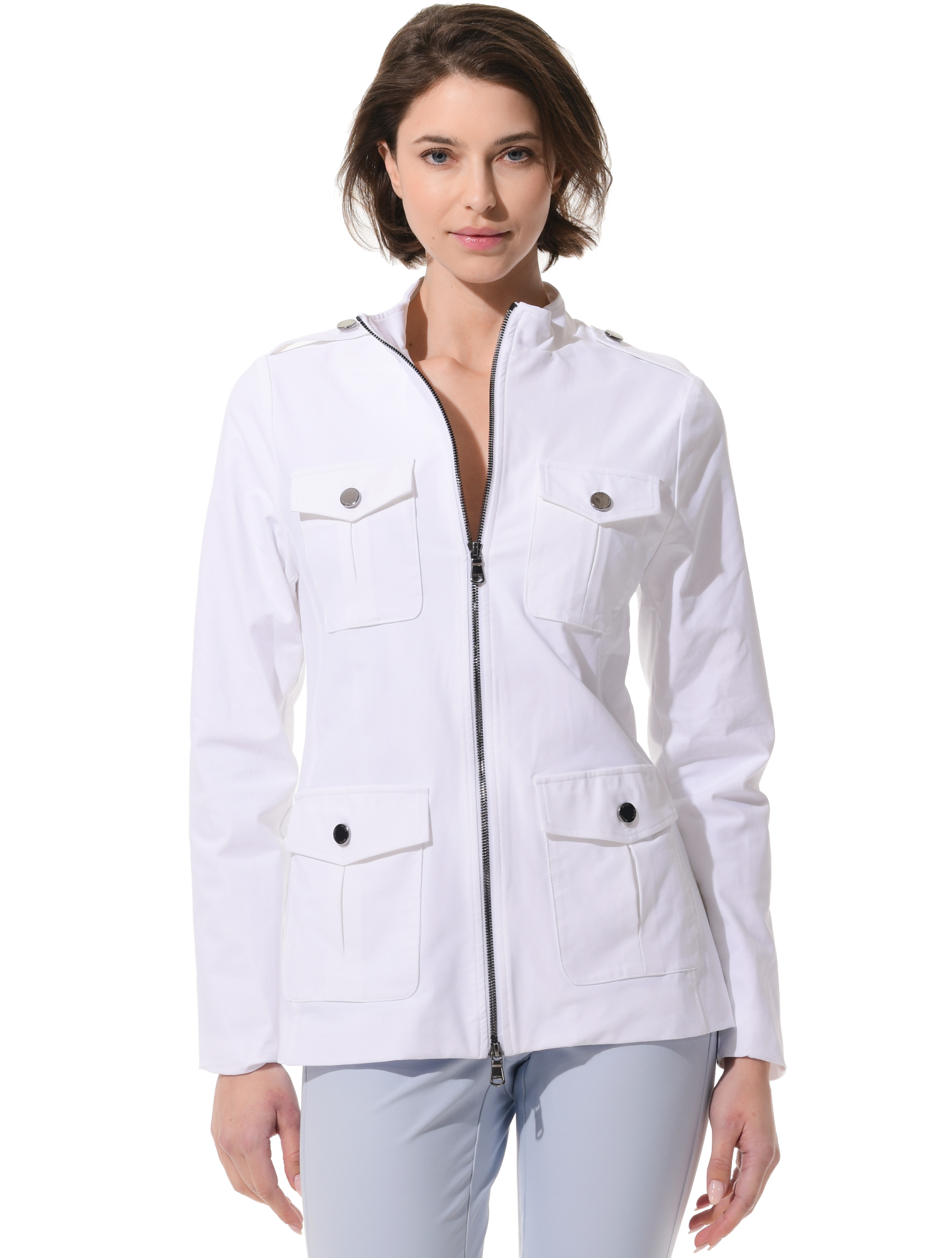 4way stretch jacket white