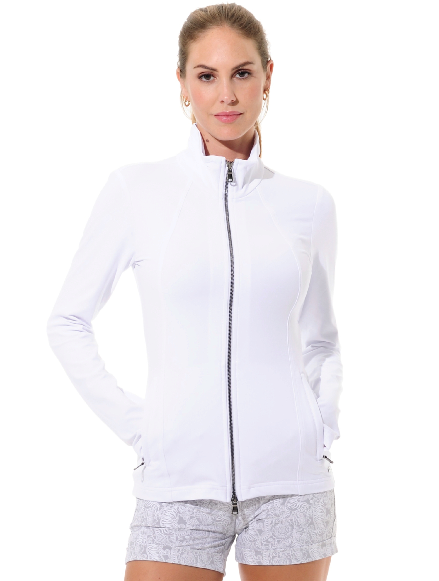 Jersey Golf Jacke white