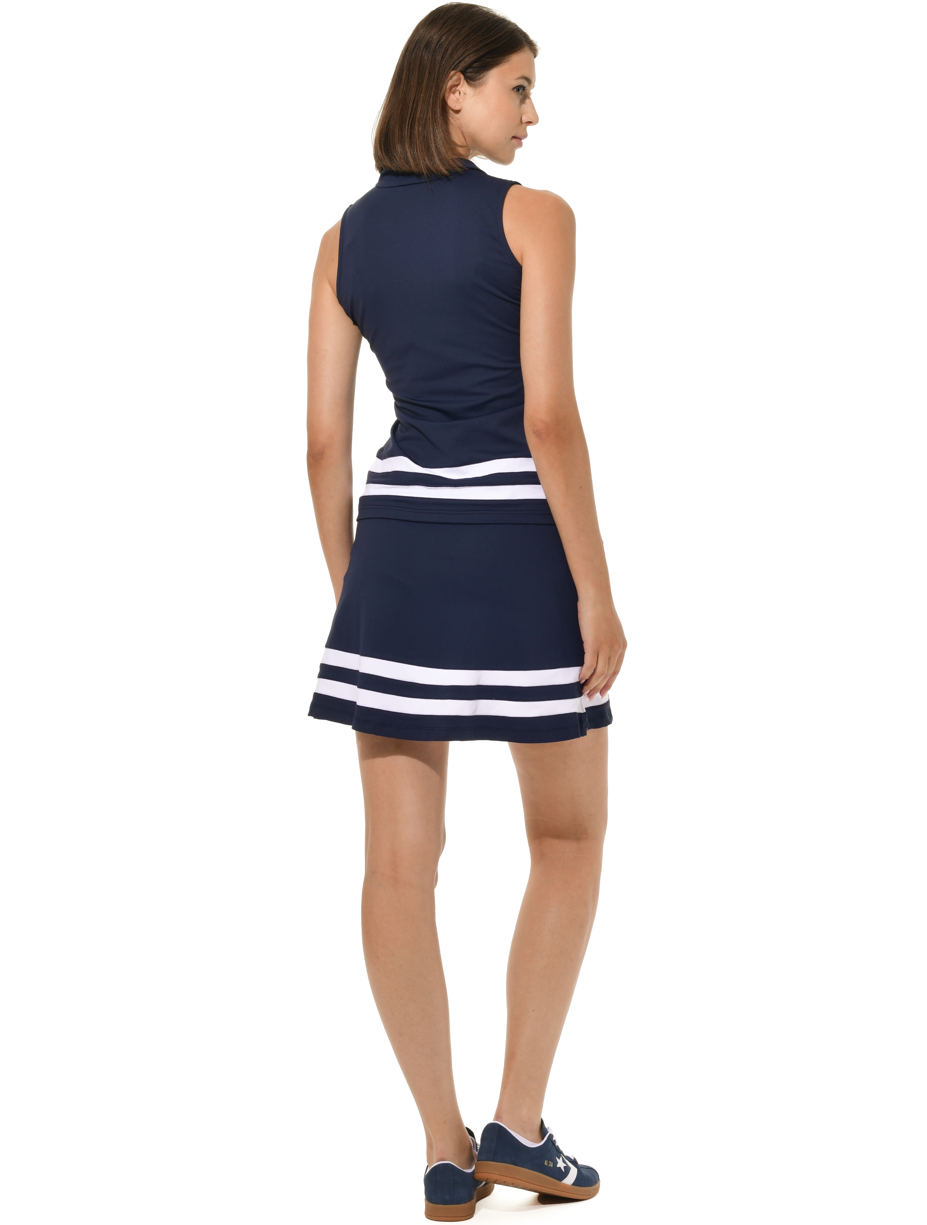 Jersey golf skort navy/white