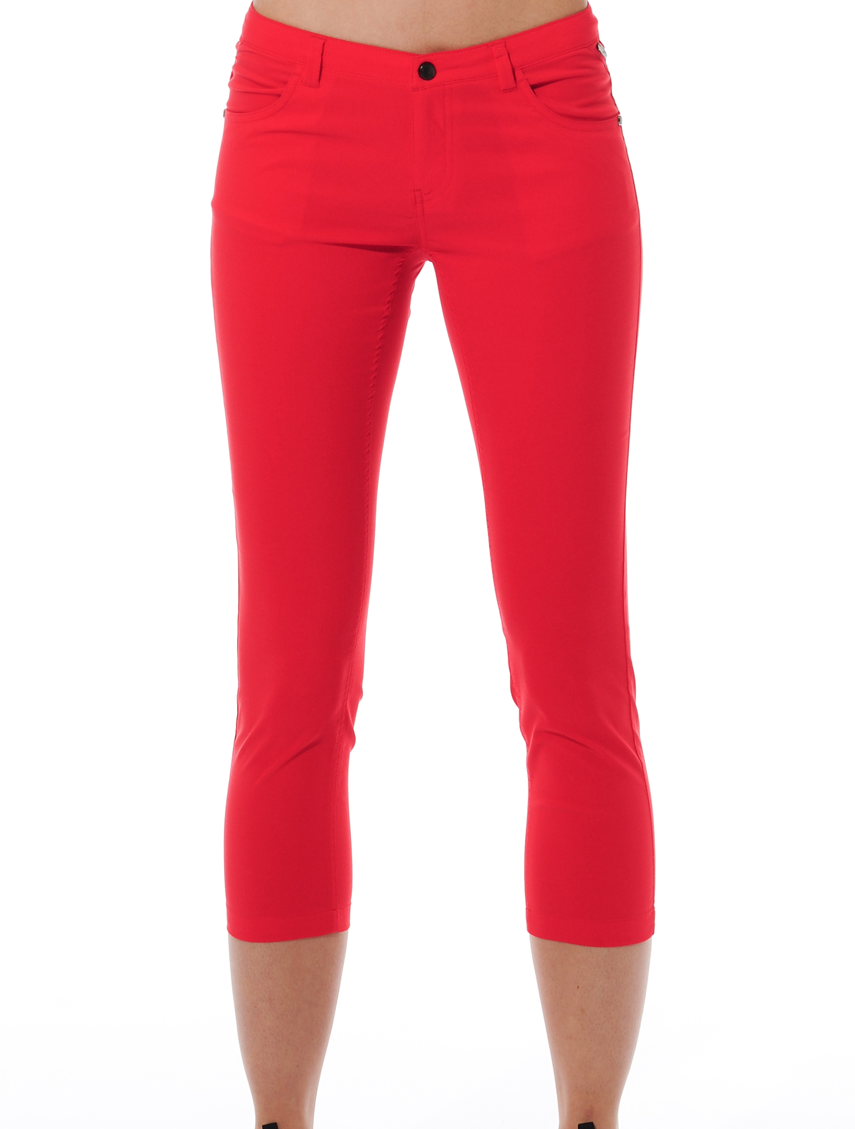 Light Stretch Cropped 5pockets red