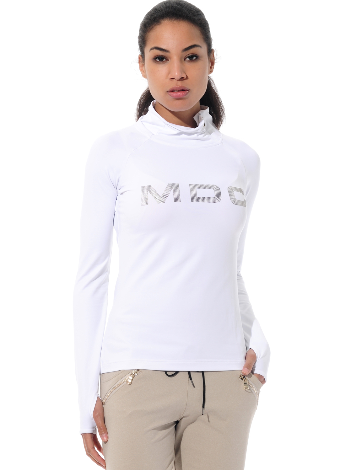 Meryl Zip Longsleeve white