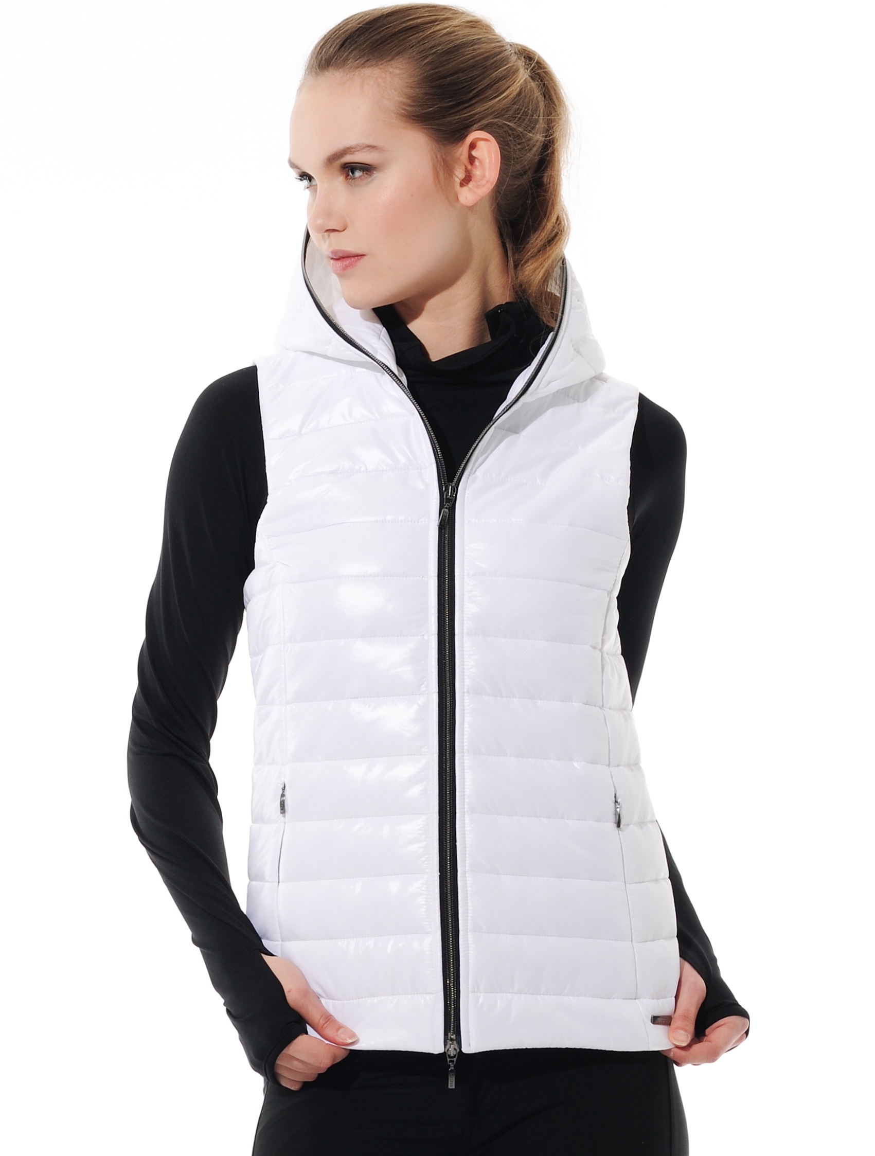 shiny vest white 