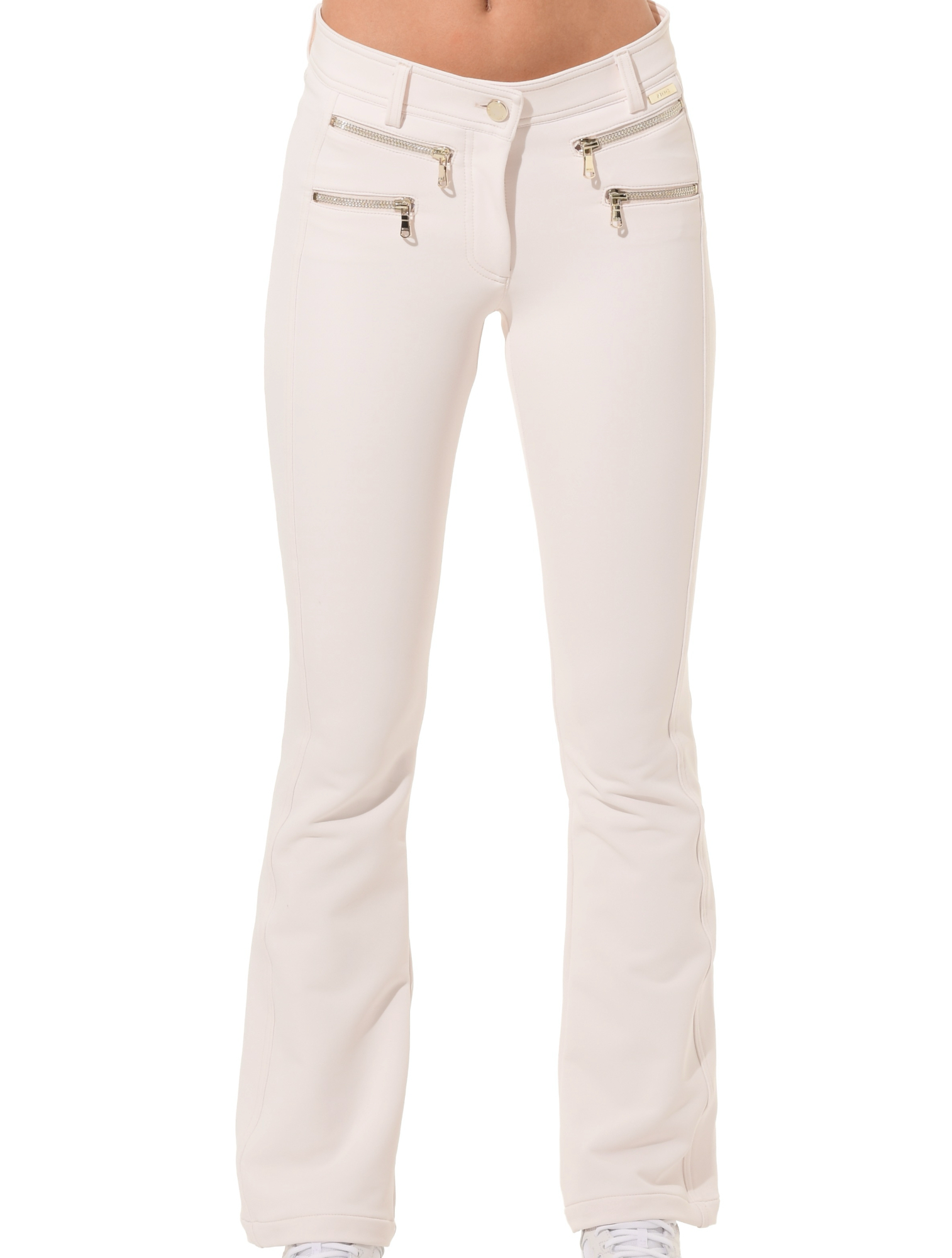 Shape Stretch Double Zip Flared Thermo Pants nude